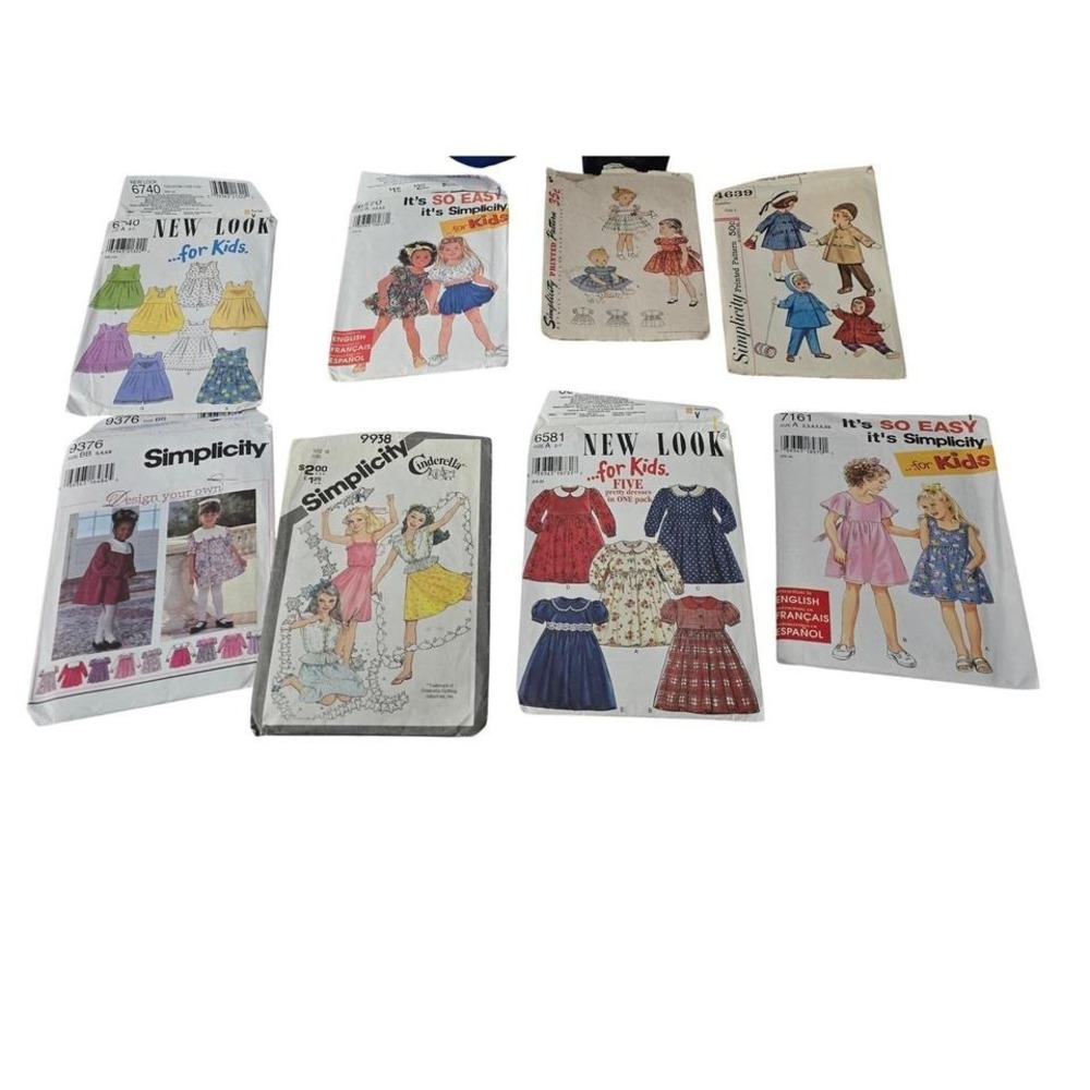 Unchecked for completeness 8 Kids Girls Sewing Patterns Dresses Coats Vintage